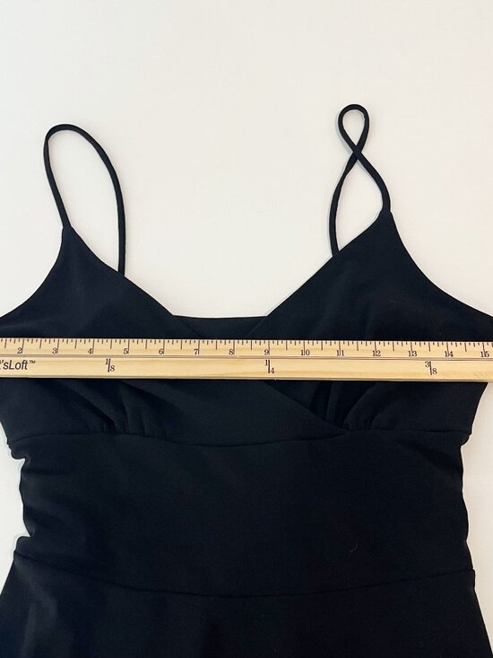 Vintage Black Camisole Slip Midi Dress Y2K 90s Whimsigoth Party - Size 9 - Picture 8 of 8